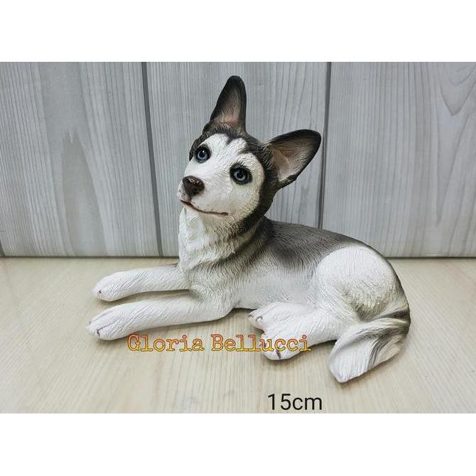 PATUNG PAJANGAN MINIATUR ANJING SIBERIAN HUSKY
