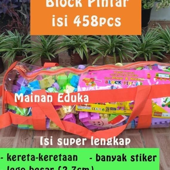 Mainan Edukasi Anak Block Pintar Happy Hanlo 458 Pcs