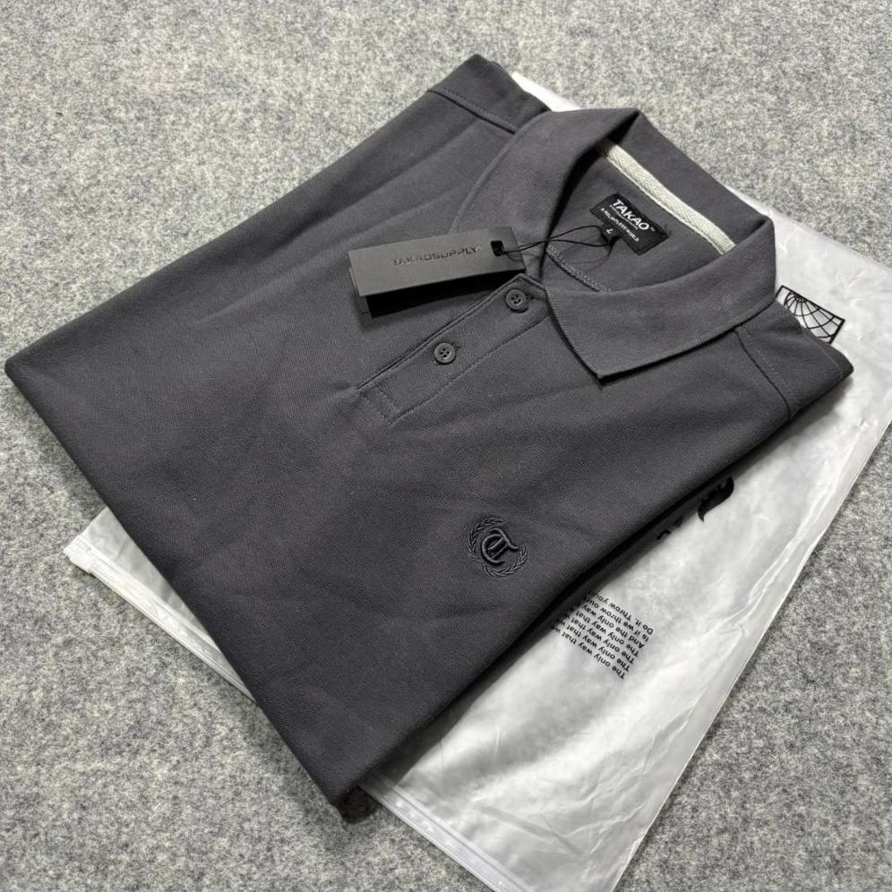 BIG PROMO Kaos Polo Pria Polos Premium Adem Elegan Hitam Slimfit