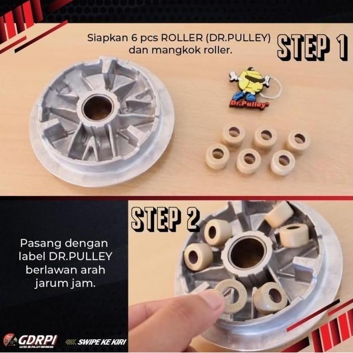 ROLLER DR PULLEY 15 GRAM ADV PCX VARIO 125 150 160 FI ESP STYLO 160 GENIO BEAT DELUXE SCOOPY PRESTIG