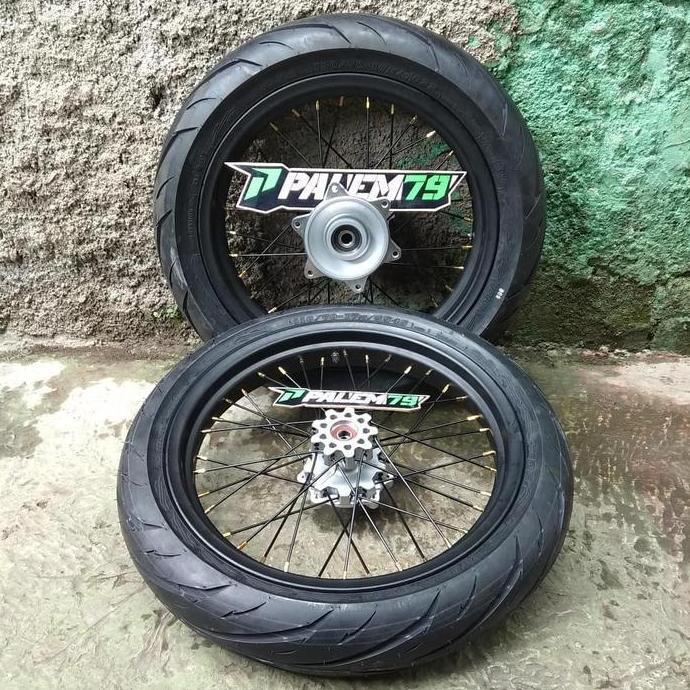 Wheelset Supermoto CRF 150 L - Paket Ban IRC Exato 17 110 & 130 CRF150