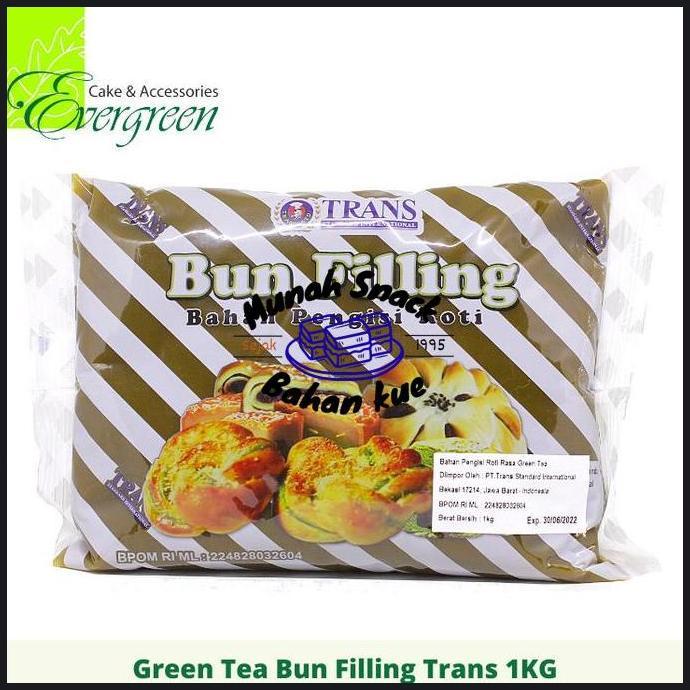 GREEN TEA BUN FILLING TRANS 1 KG ORIGINAL