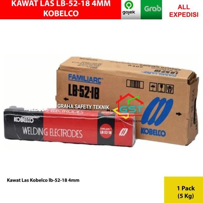 kawat las besi baja 4mm e7018 KOBELCO lb-52-18 harga per pack isi 5kg
