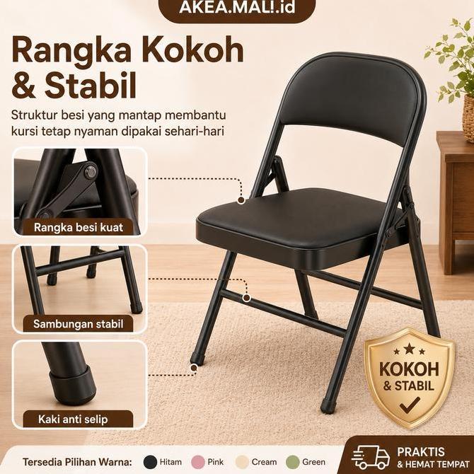 [AK]Kursi Lipat Portable Kursi Belajar Lipat Kursi Kantor Lipat Makan Kursi Kerja outdoor  kursihita
