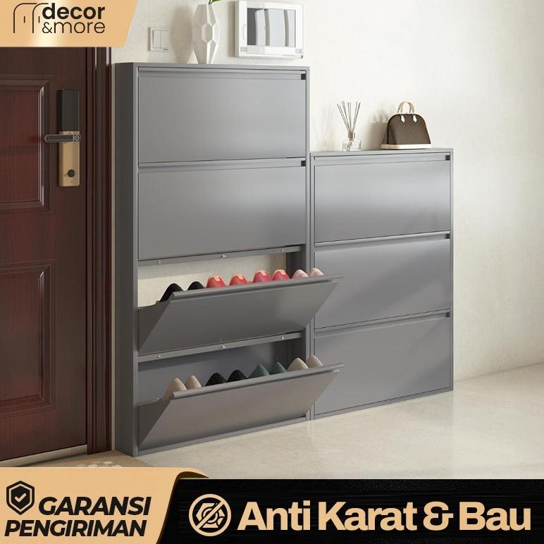 Rak sepatu Besi Kuat tebal Lemari Sepatu Aluminium Lemari Sepatu Besi Rak Sepatu Susun Besi