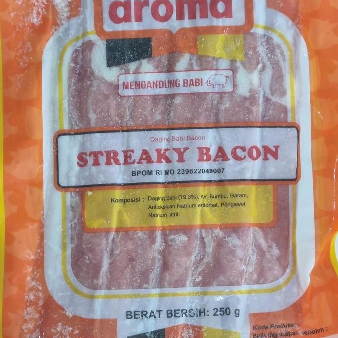 BACON BABI - STD (Pork Bacon Aroma/ Daging Babi Asap) - FROZEN FOOD