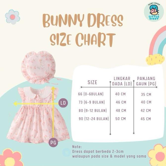 Funny- Little Kibby - Bunny Dress | Dress Bayi | Baju Bayi | Baju Anak | Gaun Pesta Anak | Gaun Pest
