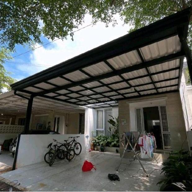 Kanopi Besi Hollow Galvanis Anti Karat Untuk Rumah Dan Taman