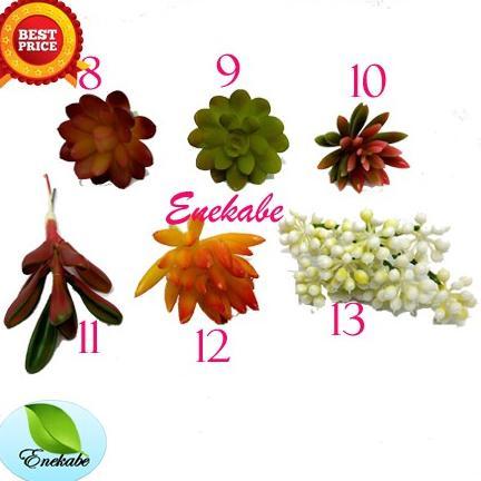 NEW Kaktus Sukulen palsu Cactus Artificial, Sukulen Kaktus Plastik Murah Tanpa Pot, Bunga Artifisial