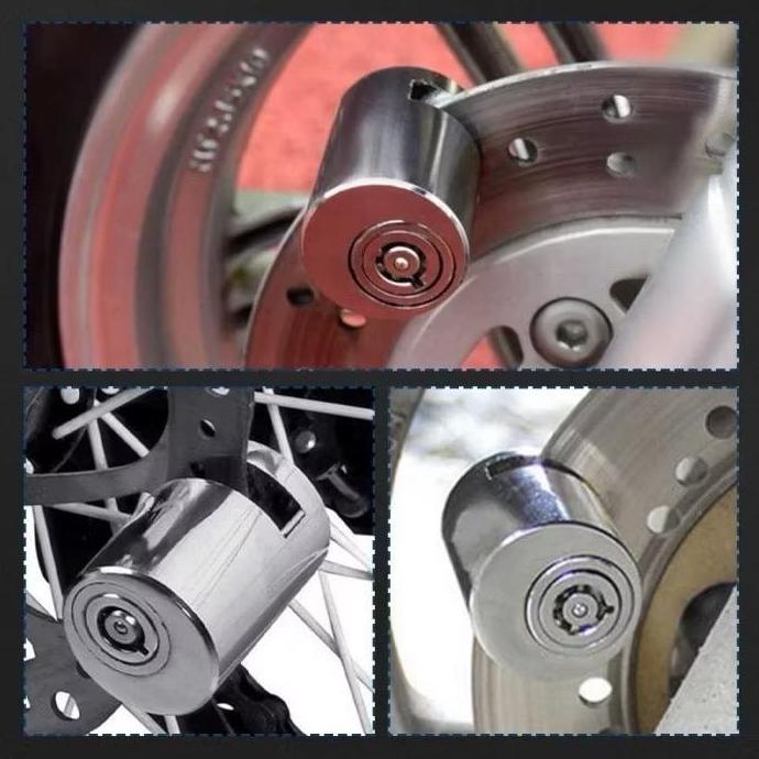 komisher- KUNCI GEMBOK CAKRAM BULAT/GEMBOK CAKRAM MOPED DISC SEPEDA MOTOR SUPRA X ADV PCX  NMAX DLL 