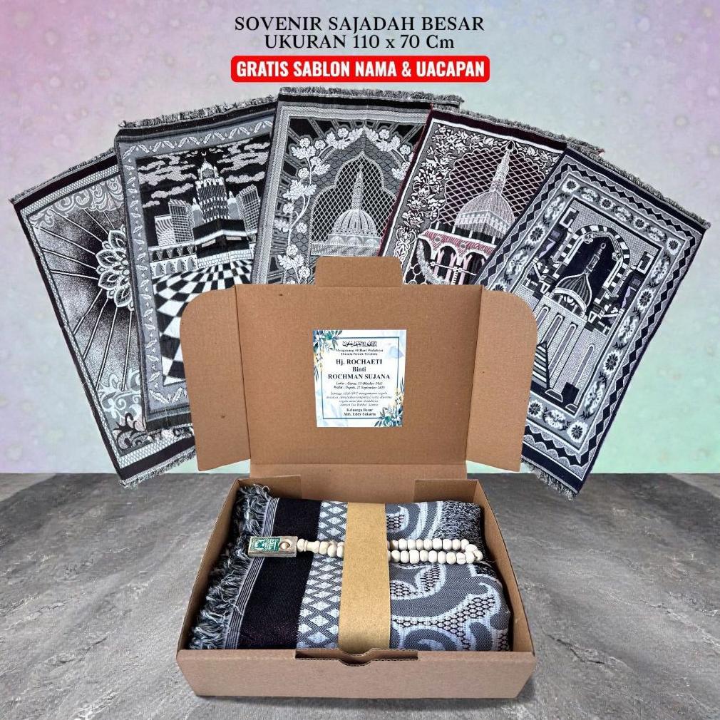BEST SELLER SAJADAH SOVENIR SAJADAH HAMPERS TAHLILAN SOVENIR PERNIKAHAN SOVENIR OLEH OLEH HAJI SOUVE