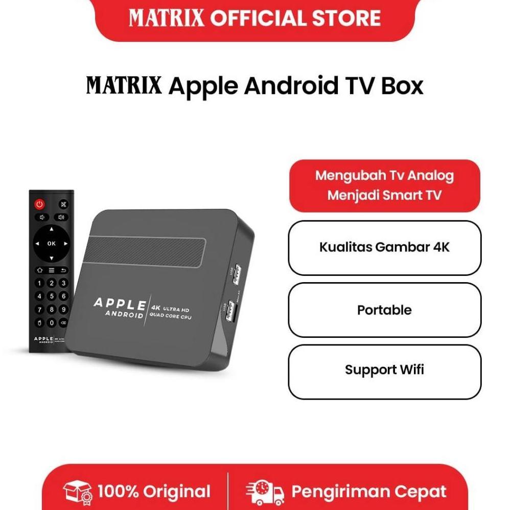 HOT SALE [COD] ANDROID TV BOX MATRIX APPLE ANDROID 10 2.4G WIFI 16GB ROM 2GB RAM STB 4K SMART TV BOX