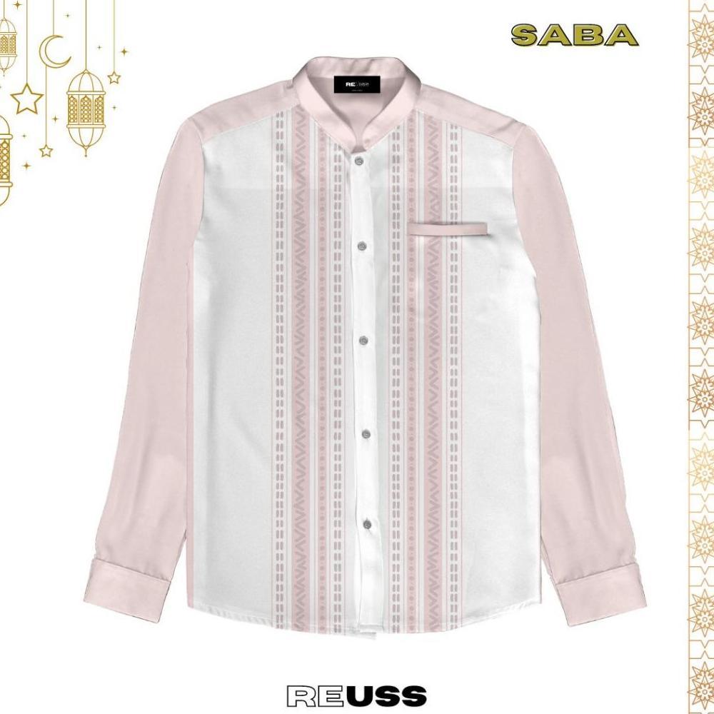PAKET HEMAT BAJU MUSLIM KOKO PRIA REUSS SABA PINK SOFT