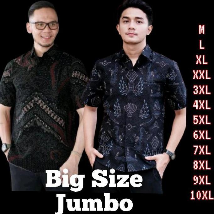 4indrashoppp - KEMEJA BATIK PRIA LENGAN PENDEK BIG SIZE JUMBO M.L.XL.XXL.3XL.4XL.5XL.6XL.7XL.8XL.9XL