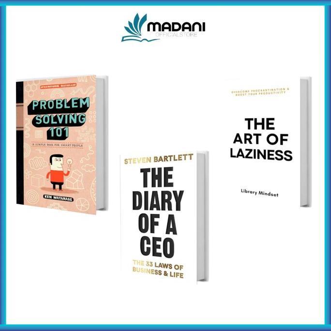 Paket 3 buku Problem Solving 101 -The Diary of a CEO -The Art of Laziness (English/Indonesia)