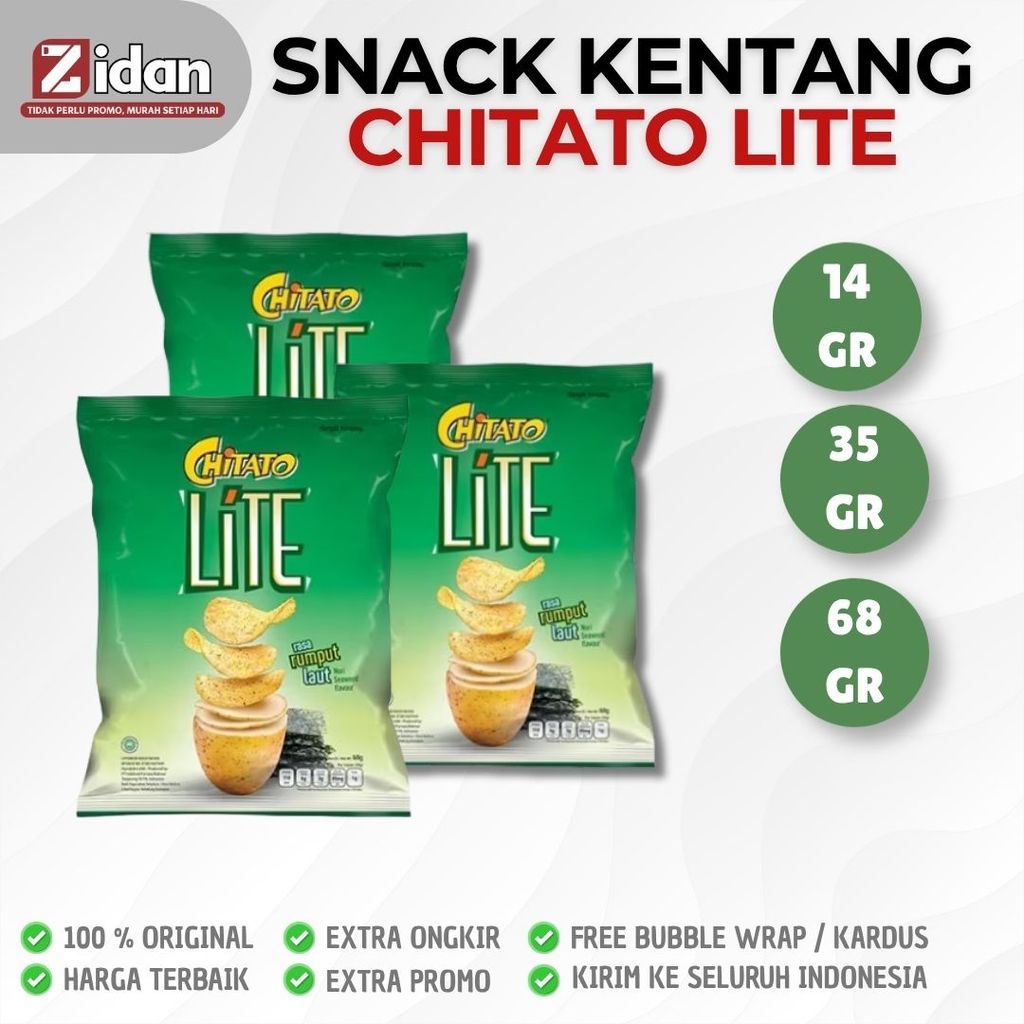 [SNACK GROSIR] CHITATO LITE Rasa Rumput Laut / Seaweed 14gr 35gr 68gr