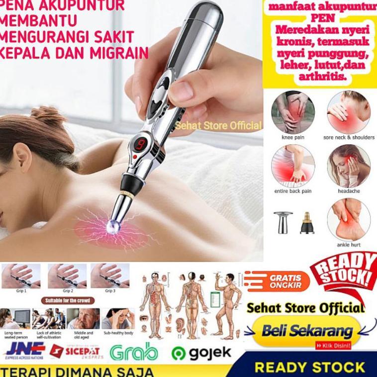 Alat Pijat Akupuntur Lestrik Pen Meridian Pena Elektrik Terapi Kesehatan Saraf Pereda Nyeri Leher Sa