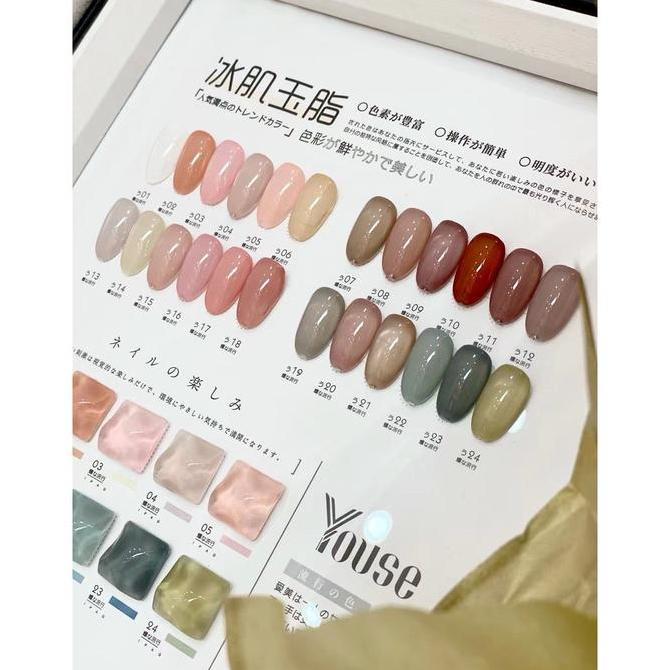 Youse Clear Jelly Series Gel Polish Set isi 24 Bening Translucent