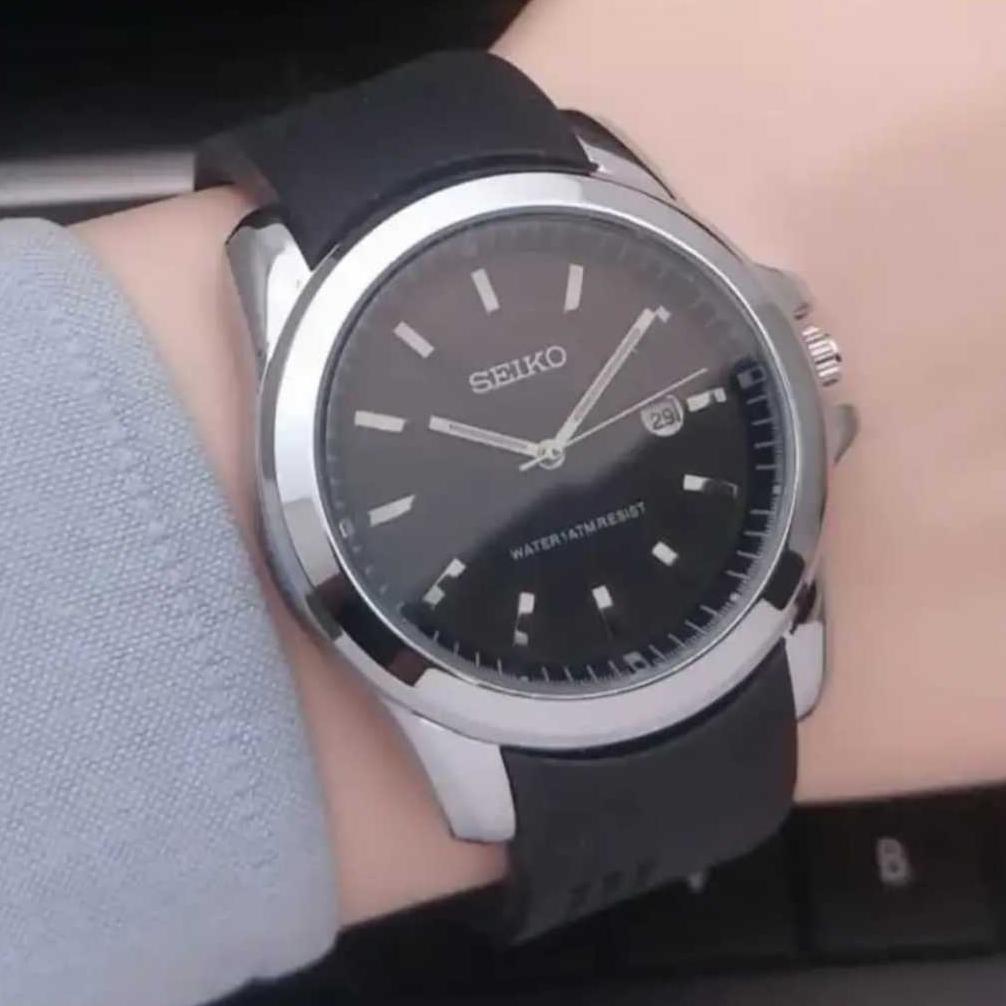 CUCI GUDANG JAM TANGAN PRIA SEIKO ORIGINAL ANALOG TAHAN AIR TALI RUBBER KARET TGGL AKTIF WATERPROOF