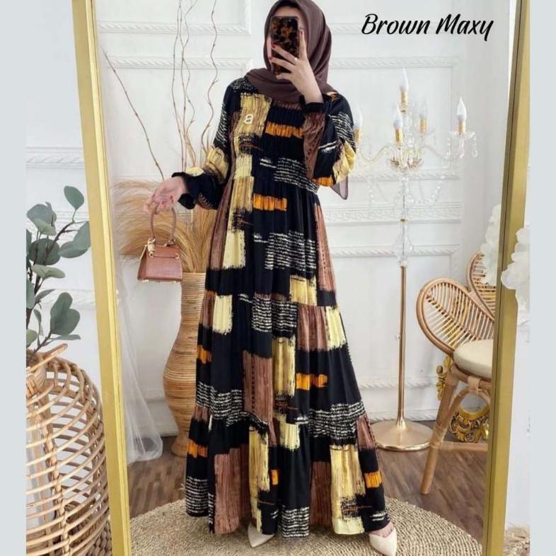 Garansi Gamis Rayon Viscose Motif Ada Jumbo Ld 120 Pj 140 Promo Harga Grosir Murah
