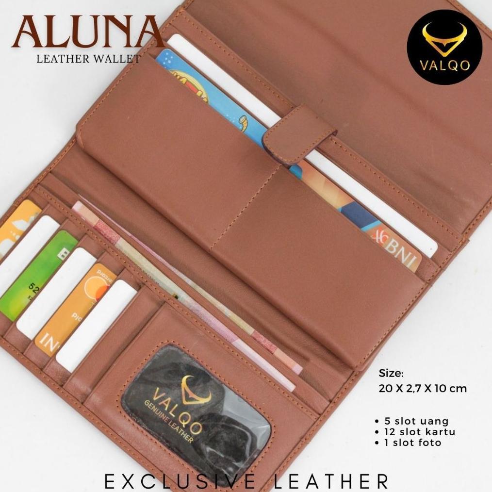 Termurah Valqo Aluna Dompet Kulit Kulit Sapi Dompet Wanita Perempuan Dompet Panjang Dompet Kartu