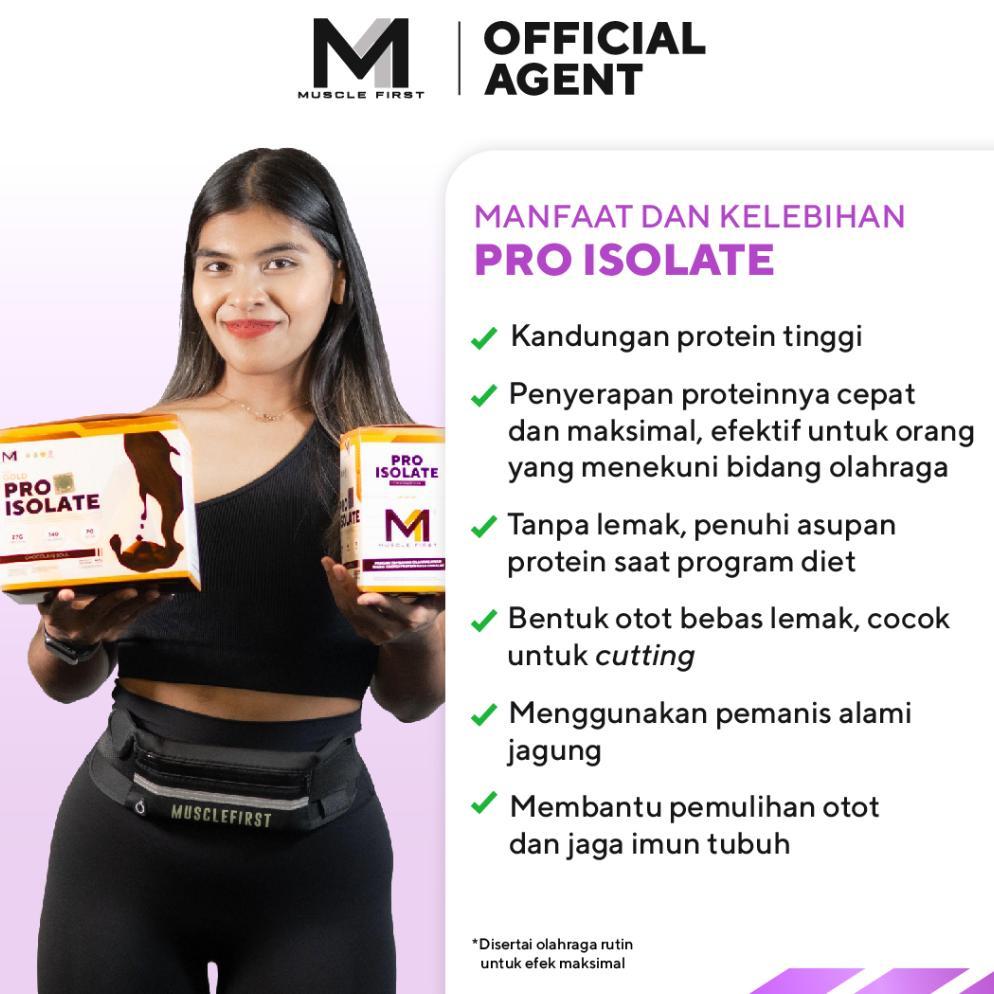 Muscle First Pro Isolate 1 Box 12 Sachets - Suplemen M1 Susu Whey Protein Bodyfit Bodyfitstation