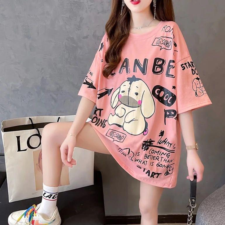 LIMITED Damai fashion  -  baju atasan KAOS JUMBO wanita - big size IYOR IYOR - konveksi asli jumbo