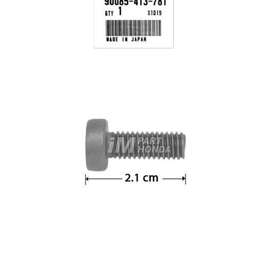 90085-413-781 Baut L Drat 10 Panjang 2.1 Cm Bolt Socket 6 MM Rumah Gotri Stater Tiger