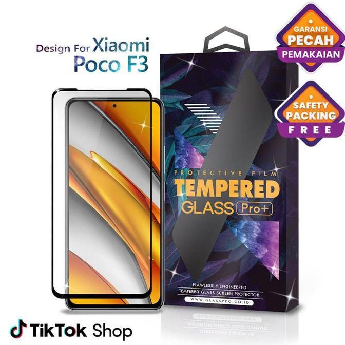 Tempered Glass For XIAOMI POCO F3 - Full Cover Anti Gores Premium Screen Protector Glossy Glass Pro 