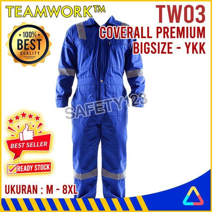 TW03 TeamWork Coverall Premium Super Big Size Wearpack Kerja Safety