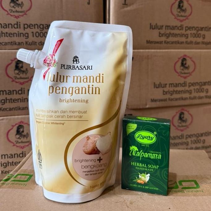 [ISI 2] PAKET PURBASARI LULUR PENGANTIN 500gr + SABUN PYARY NALPAMARA ARAB