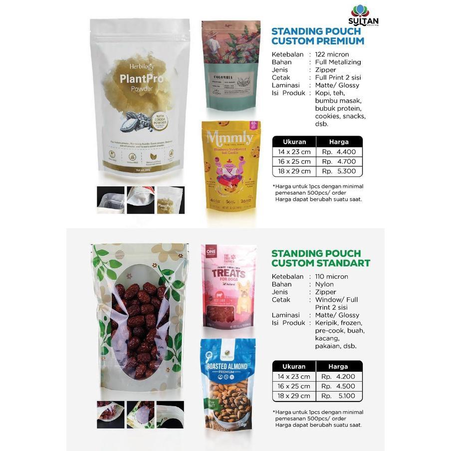 Standing Pouch Varian Window Foil & Matte Plastik Klip Delkochoice