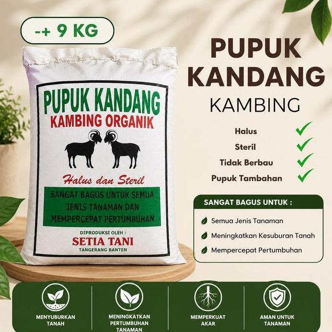 Newgrd- Pupuk Kandang Setia Tani Kambing Hijau Organik Halus Dan Steril - Kambing Kemasan Hijau Ster
