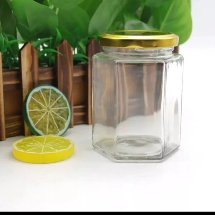 CUCI GUDANG TOPLES KECIL MINI HEXAGONAL 45ML SEGI ENAM KACA BENING AWET KUAT TEBAL TAHAN PANAS 45ML 