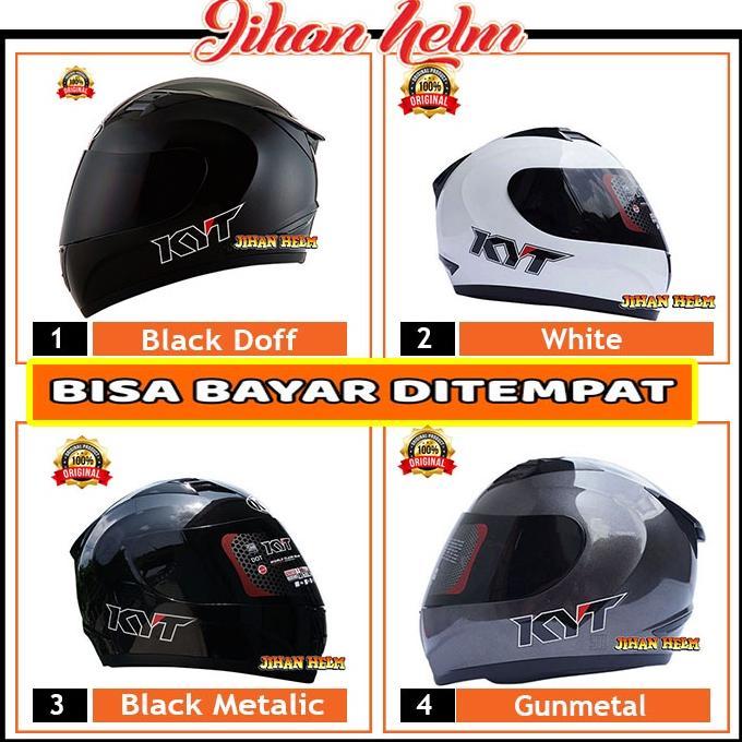 HELM / KYT / HELM KYT / HELM FULL FACE KYT R10 BLACK DOFT TERMURAH