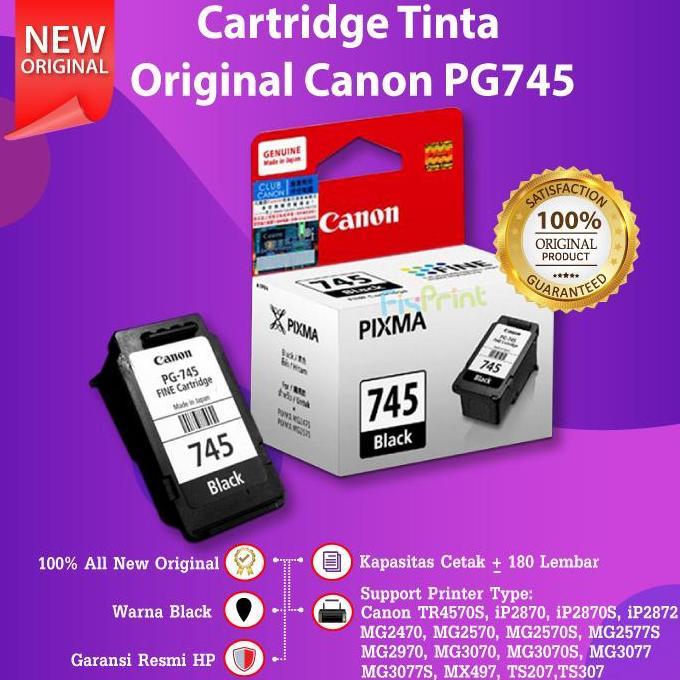 Pixy- Cartridge Pg745S 745S Printer Canon Mg2570S Tr4570S Mg2570