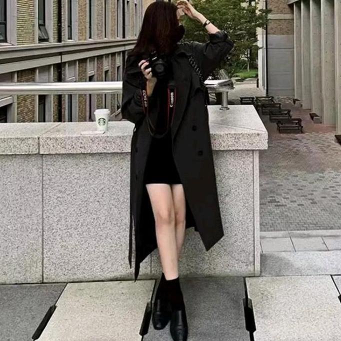 BELI BONNTEE Jas Blazer Panjang Korea Style Hitam Premium untuk Pria Wanita Autumn Winter Semi Forma