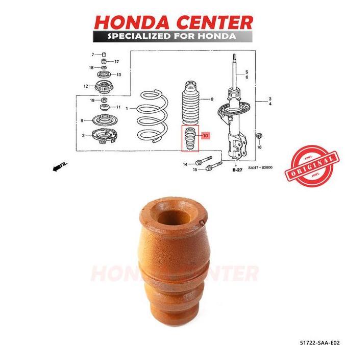 Karet Stopper Anti Kandas Shock Depan Jazz Gd3 City Gd8 Original
