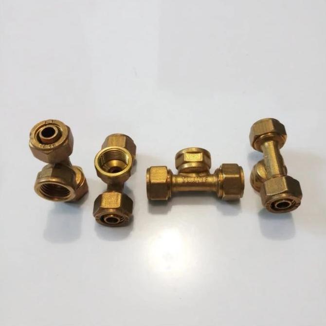 Tee drat dalam air panas 1/2" / T drat dalam 1/2" kuningan Air panas