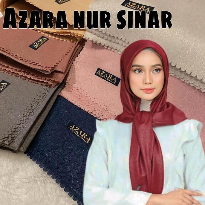 hijab segiempat sinar azara / sinar an-sania / sinar Humaira / sinar al-mahira gliter berkilau laser