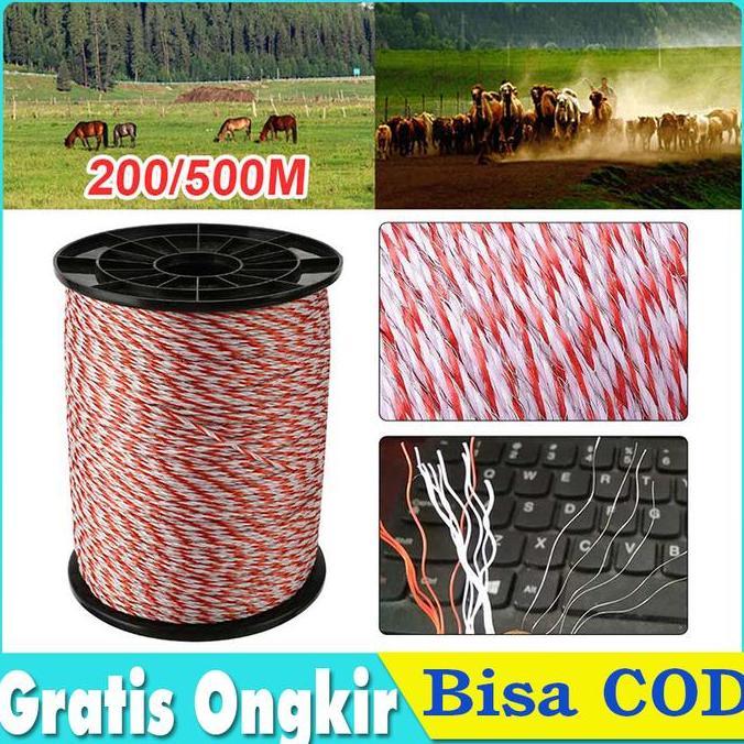 SWALLOWTAIL Kawat Pagar Listrik Hewan Ternak Jaring Pagar Listrik 200 / 500 Meter