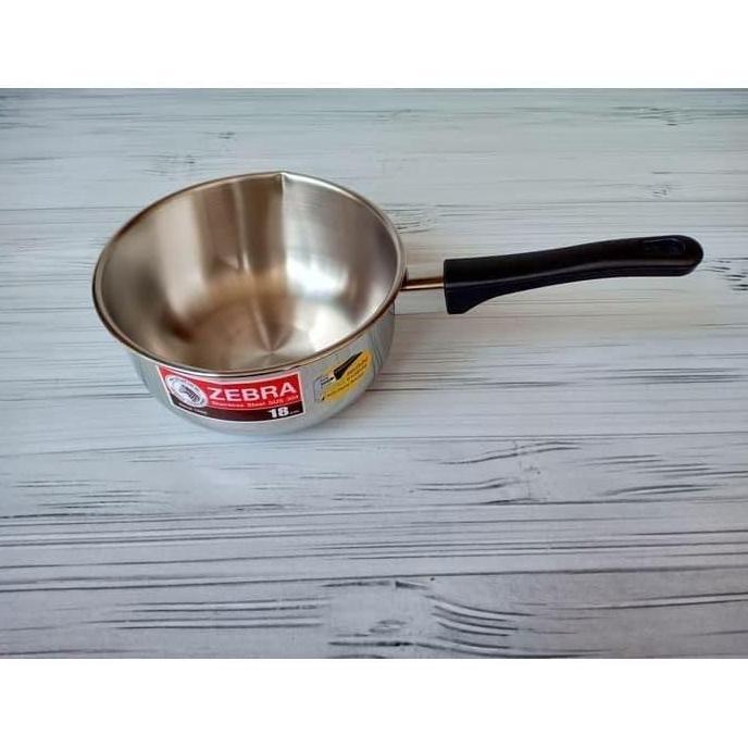 luckynopicky Panci Zebra Saucepan 18 cm / Sauce Pan Stainless / Panci Susu Zebra Diskon