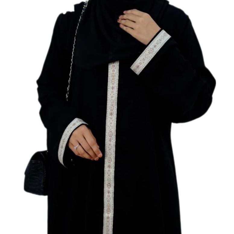 super deal abaya saudi ful varian renda bordir/abaya gamis dress arab saudi polos/abaya ziper black 