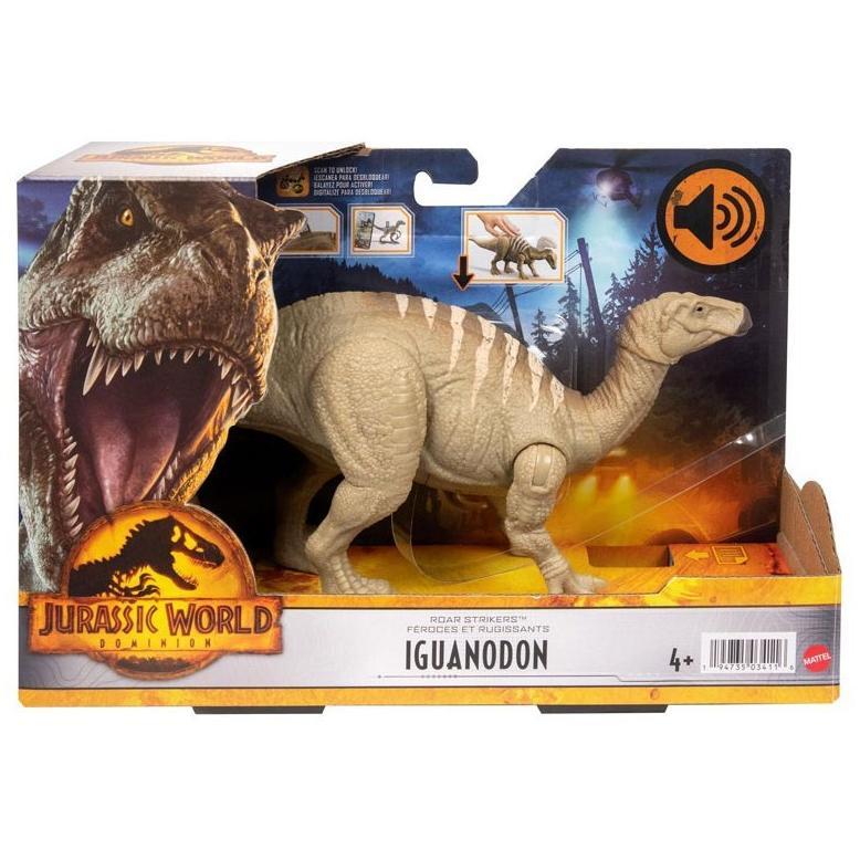 Jurassic World Dominion Roar Strikers Iguanadon Dinosaur Action Figure With Attack Motion And Sound,