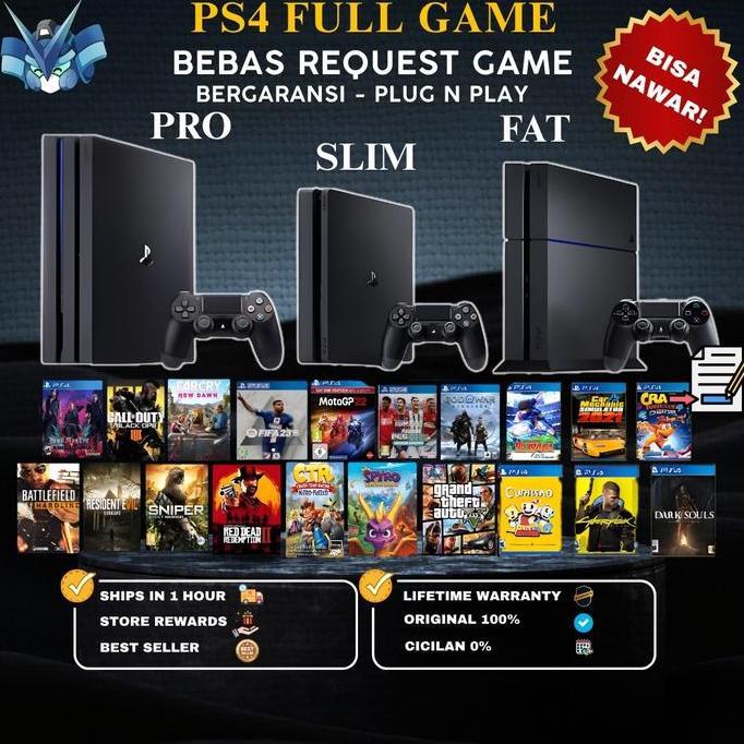 syenasyenitah - sony ps4 playstation 4 slim / fat / pro full game fullset bisa main online