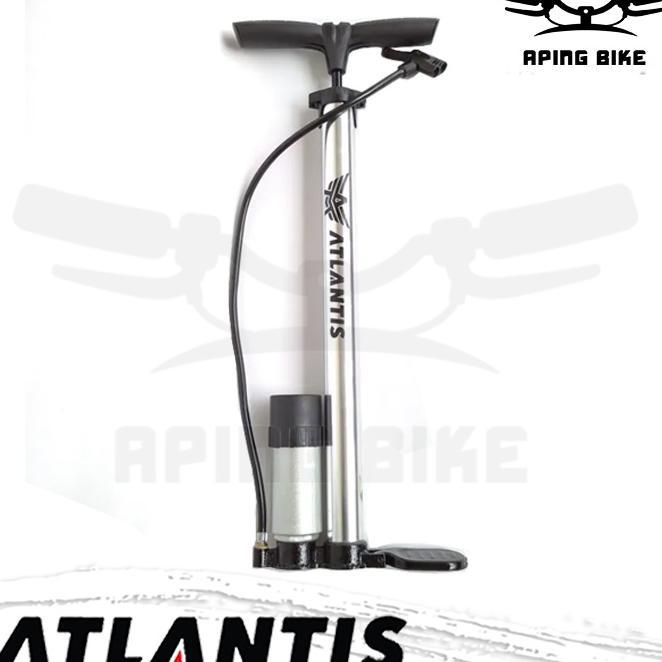 Terlaris Pompa Ban Sepeda Atlantis Alloy + Meter Pompa Ban Sepeda Motor