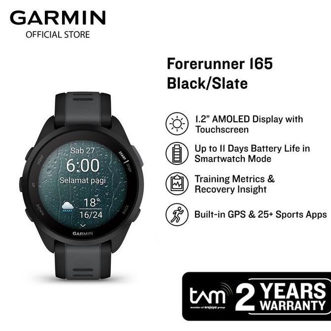 Garmin Forerunner 165 - Black/Slate