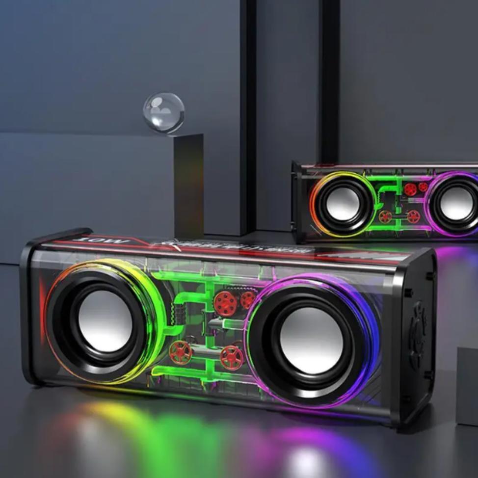 TERBARU Portable V8 Boombox Wireless Stereo surround Bluetooth Speakers soundbar TWS RGB Lights Heav