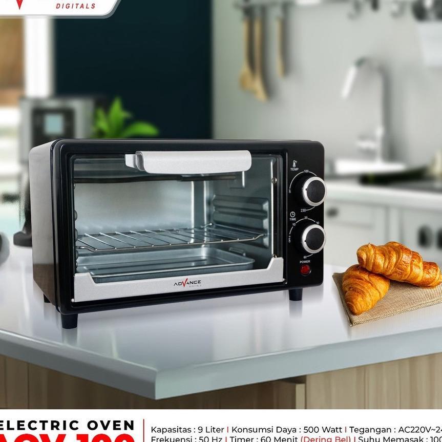 [Home Mart] Oven Elektrik Advance Aov-100 / Oven Roti Listrik Aov100 / Oven Kue / Oven Listrik