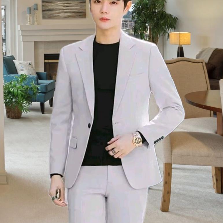 Sale JAS BLAZER FORMAL PRIA SLIM FIT HITAM CASUAL SANTAI